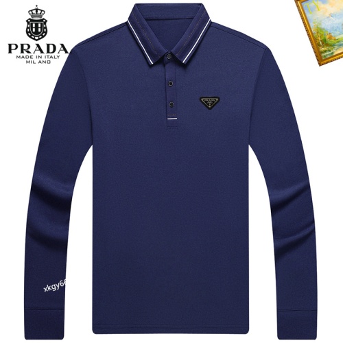 Wholesale Prada T-Shirts Long Sleeved For Men #1247108 $40.00 USD, Wholesale Quality Replica Prada T-Shirts