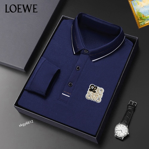 Replica LOEWE T-Shirts Long Sleeved For Men #1247137 $40.00 USD for Wholesale