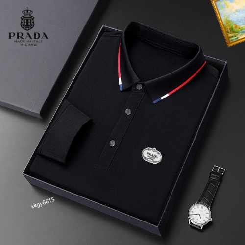 Wholesale Prada T-Shirts Long Sleeved For Men #1247148 $40.00 USD, Wholesale Quality Replica Prada T-Shirts