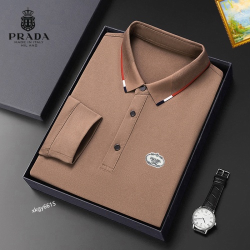 Wholesale Prada T-Shirts Long Sleeved For Men #1247149 $40.00 USD, Wholesale Quality Replica Prada T-Shirts