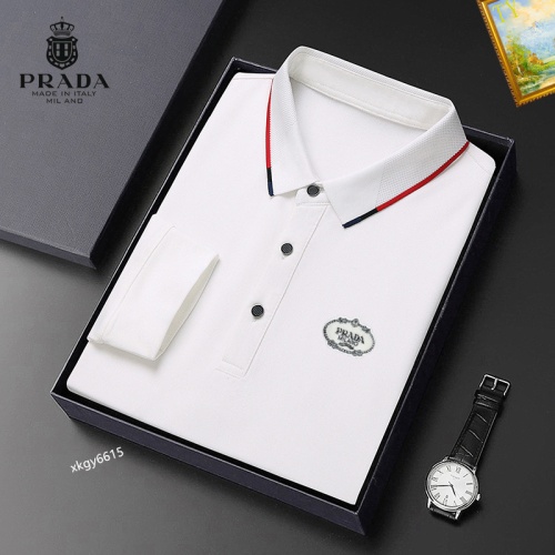 Wholesale Prada T-Shirts Long Sleeved For Men #1247151 $40.00 USD, Wholesale Quality Replica Prada T-Shirts