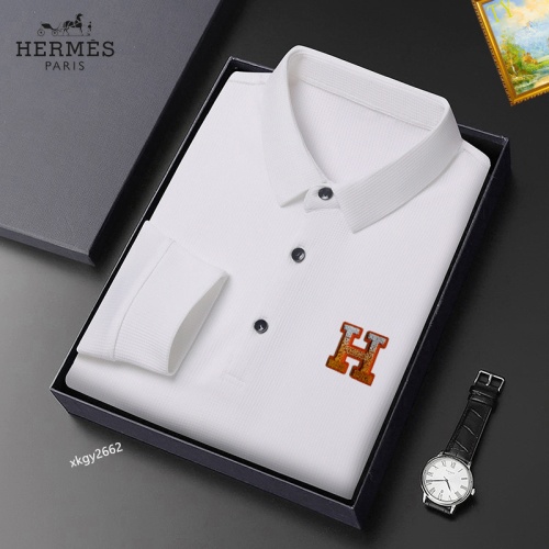 Wholesale Hermes T-Shirts Long Sleeved For Men #1247177 $40.00 USD, Wholesale Quality Replica Hermes T-Shirts