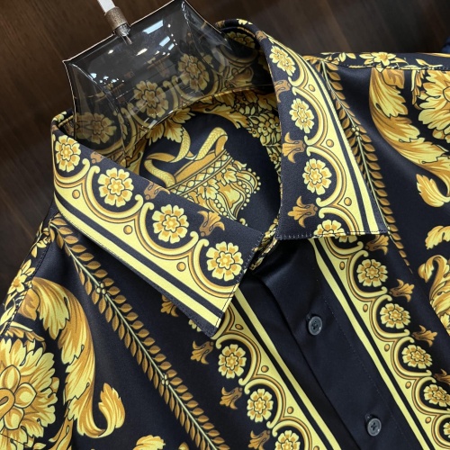 Replica Versace Shirts Long Sleeved For Men #1247198 $85.00 USD for Wholesale