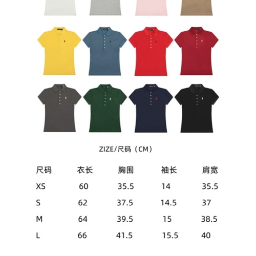 Replica Ralph Lauren Polo T-Shirts Short Sleeved For Women #1247603 $38.00 USD for Wholesale