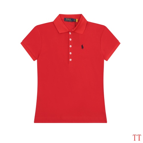 Wholesale Ralph Lauren Polo T-Shirts Short Sleeved For Women #1247606 $38.00 USD, Wholesale Quality Replica Ralph Lauren Polo T-Shirts