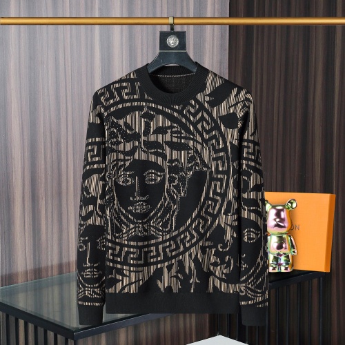 Wholesale Versace Sweaters Long Sleeved For Men #1247734 $52.00 USD, Wholesale Quality Replica Versace Sweaters