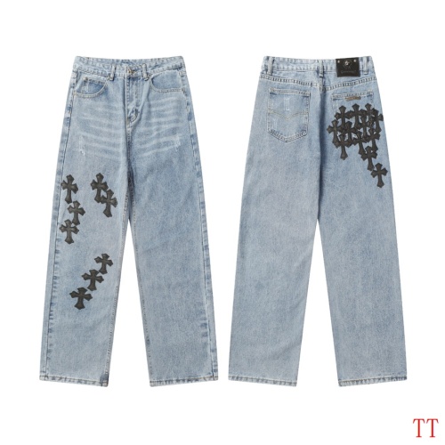 Wholesale Chrome Hearts Jeans For Men #1247840 $56.00 USD, Wholesale Quality Replica Chrome Hearts Jeans