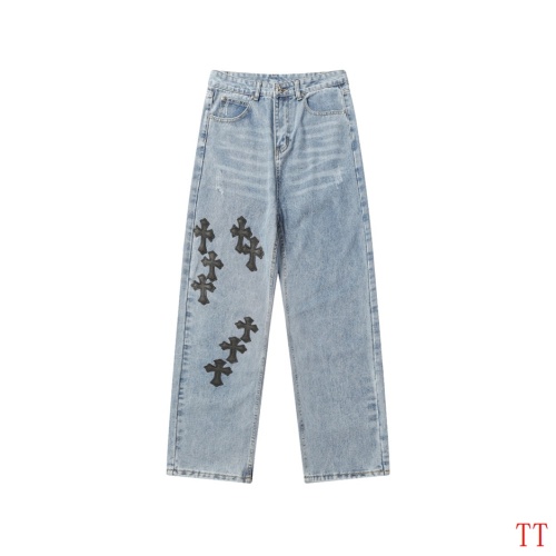 Replica Chrome Hearts Jeans For Men #1247840 $56.00 USD for Wholesale