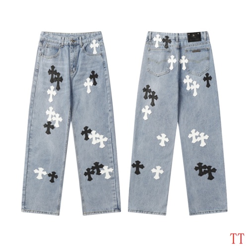 Wholesale Chrome Hearts Jeans For Men #1247841 $56.00 USD, Wholesale Quality Replica Chrome Hearts Jeans