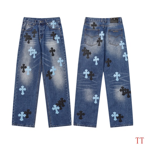 Wholesale Chrome Hearts Jeans For Men #1247845 $56.00 USD, Wholesale Quality Replica Chrome Hearts Jeans