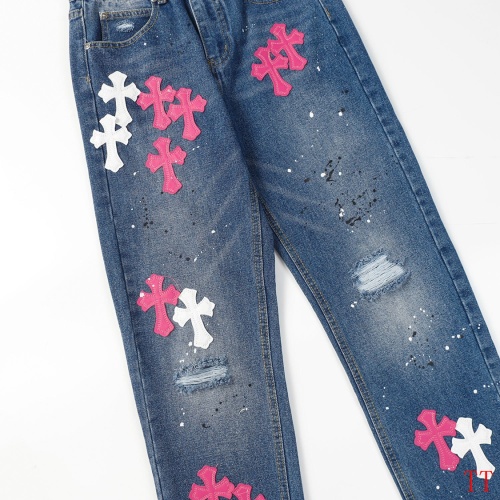 Replica Chrome Hearts Jeans For Men #1247848 $60.00 USD for Wholesale