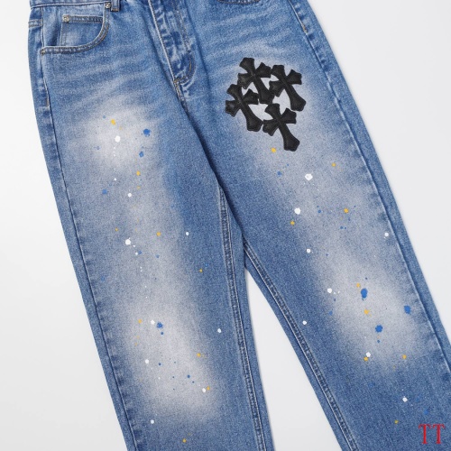 Replica Chrome Hearts Jeans For Men #1247853 $60.00 USD for Wholesale