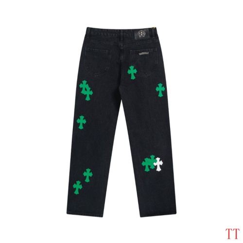 Replica Chrome Hearts Jeans For Men #1247879 $60.00 USD for Wholesale