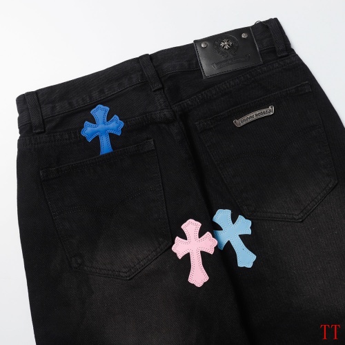 Replica Chrome Hearts Jeans For Men #1247885 $45.00 USD for Wholesale