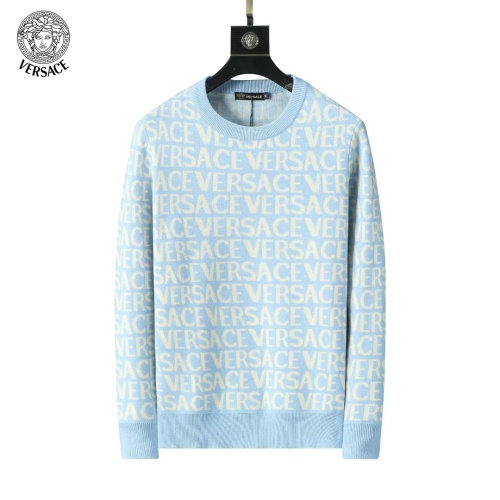 Wholesale Versace Sweaters Long Sleeved For Men #1247987 $45.00 USD, Wholesale Quality Replica Versace Sweaters