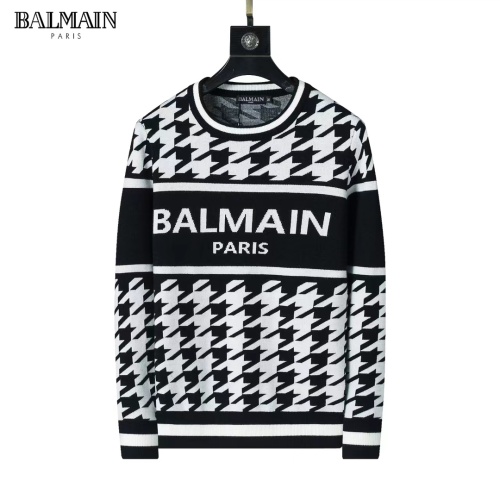 Wholesale Balmain Sweaters Long Sleeved For Men #1247999 $45.00 USD, Wholesale Quality Replica Balmain Sweaters