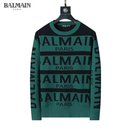 Wholesale Balmain Sweaters Long Sleeved For Men #1248001 $45.00 USD, Wholesale Quality Replica Balmain Sweaters