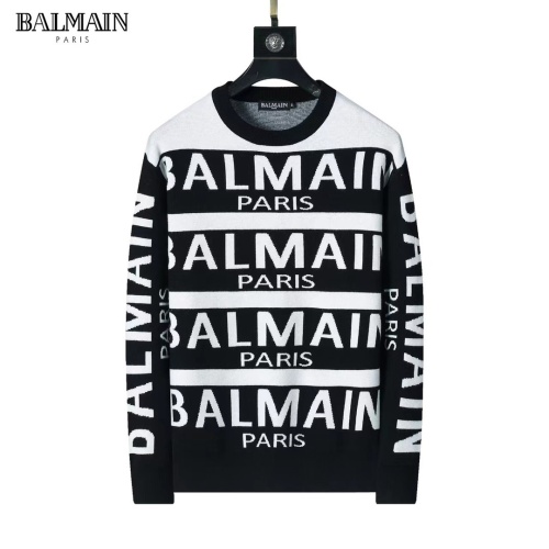 Wholesale Balmain Sweaters Long Sleeved For Men #1248002 $45.00 USD, Wholesale Quality Replica Balmain Sweaters