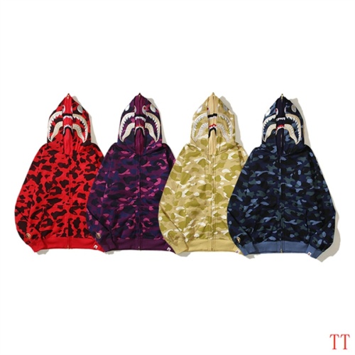 Replica Bape Hoodies Long Sleeved For Men #1248241 $60.00 USD for Wholesale