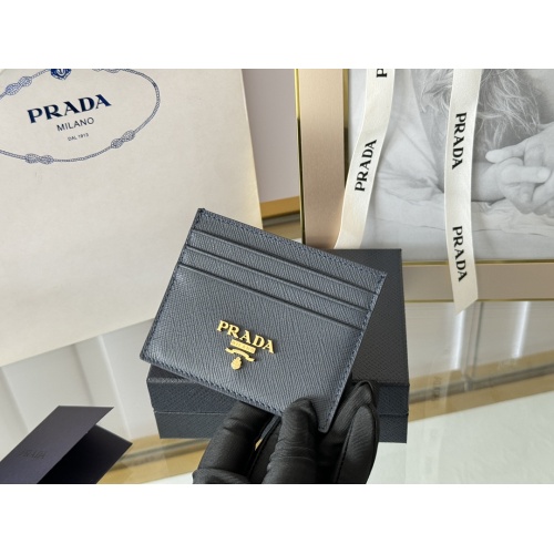 Wholesale Prada Card Case In Navy For Women #1248544 $52.00 USD, Wholesale Quality Replica Prada Wallets