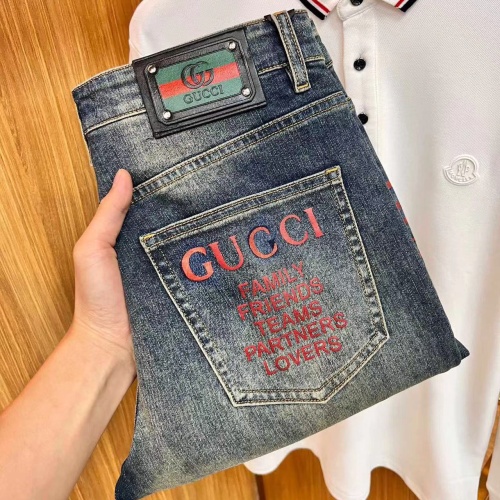 Wholesale Gucci Jeans For Men #1248545 $48.00 USD, Wholesale Quality Replica Gucci Jeans