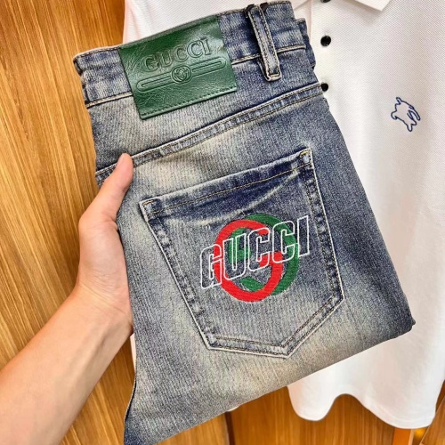 Wholesale Gucci Jeans For Men #1248547 $48.00 USD, Wholesale Quality Replica Gucci Jeans