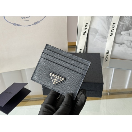 Wholesale Prada Card Case In Navy #1248548 $52.00 USD, Wholesale Quality Replica Prada Wallets