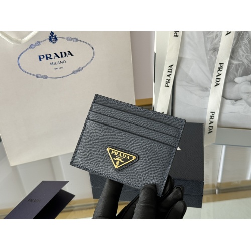 Wholesale Prada Card Case In Navy #1248549 $52.00 USD, Wholesale Quality Replica Prada Wallets