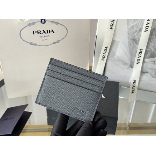 Wholesale Prada Card Case In Navy #1248551 $52.00 USD, Wholesale Quality Replica Prada Wallets