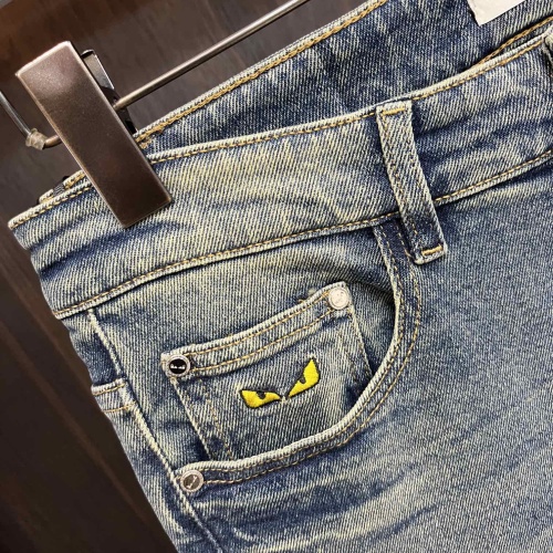 Replica Fendi Jeans For Men #1248567 $72.00 USD for Wholesale