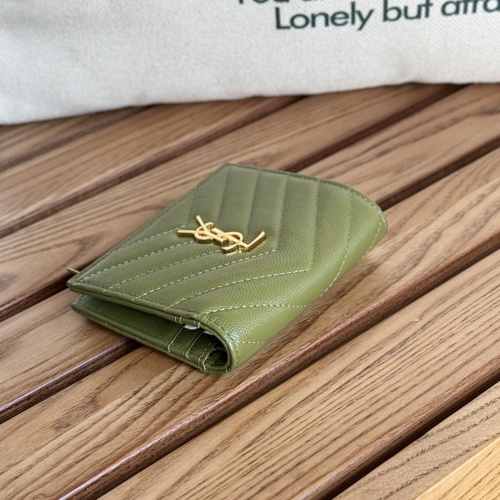 Replica Yves Saint Laurent AAA Quality Wallets #1248609 $85.00 USD for Wholesale