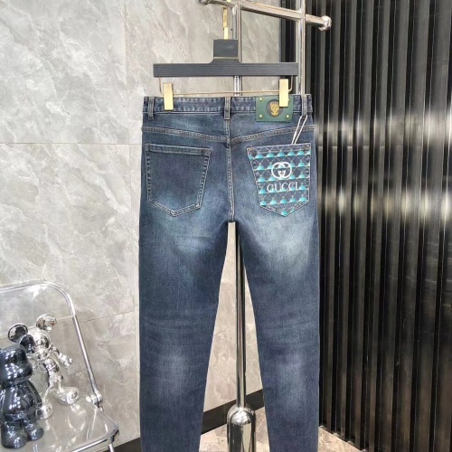 Wholesale Gucci Jeans For Men #1248634 $45.00 USD, Wholesale Quality Replica Gucci Jeans