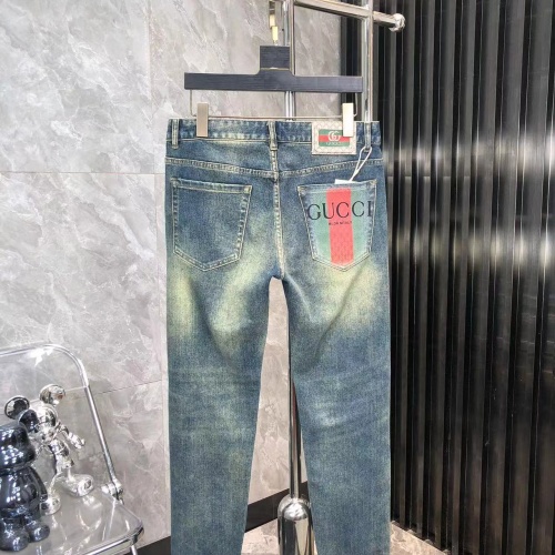 Wholesale Gucci Jeans For Men #1248635 $45.00 USD, Wholesale Quality Replica Gucci Jeans