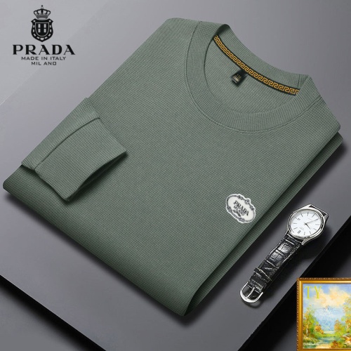 Wholesale Prada Hoodies Long Sleeved For Men #1248705 $40.00 USD, Wholesale Quality Replica Prada Hoodies