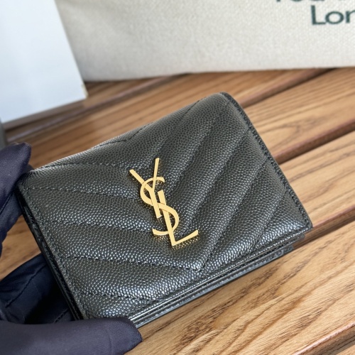 Wholesale Yves Saint Laurent AAA Quality Wallets #1248720 $88.00 USD, Wholesale Quality Replica Yves Saint Laurent AAA Wallets