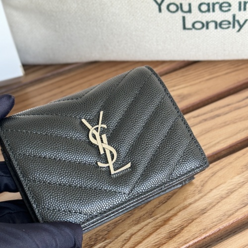 Wholesale Yves Saint Laurent AAA Quality Wallets #1248721 $88.00 USD, Wholesale Quality Replica Yves Saint Laurent AAA Wallets