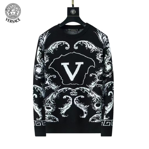 Wholesale Versace Sweaters Long Sleeved For Men #1248736 $45.00 USD, Wholesale Quality Replica Versace Sweaters