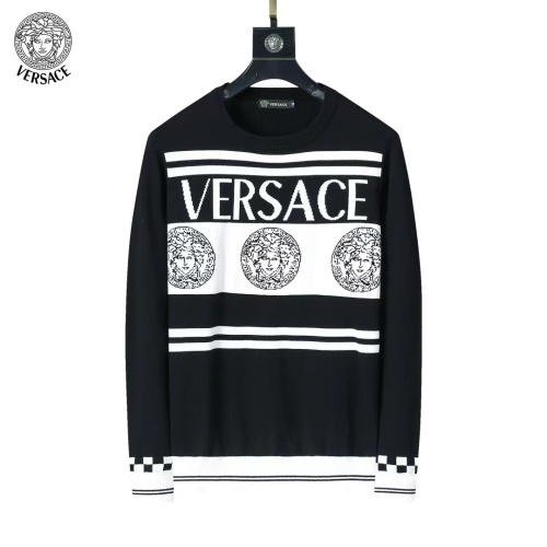 Wholesale Versace Sweaters Long Sleeved For Men #1248741 $45.00 USD, Wholesale Quality Replica Versace Sweaters