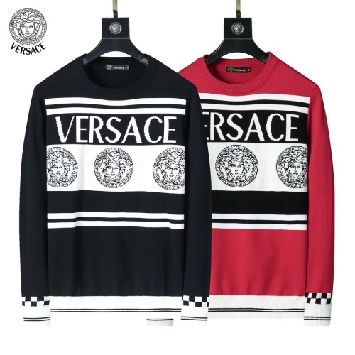 Replica Versace Sweaters Long Sleeved For Men #1248741 $45.00 USD for Wholesale