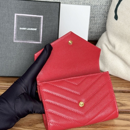 Replica Yves Saint Laurent AAA Quality Wallets #1248744 $82.00 USD for Wholesale