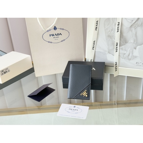 Wholesale Prada AAA Quality Card Case In Navy #1248771 $72.00 USD, Wholesale Quality Replica Prada AAA+ Quality Wallets