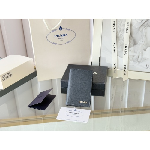 Wholesale Prada AAA Quality Card Case In Navy #1248772 $72.00 USD, Wholesale Quality Replica Prada AAA+ Quality Wallets