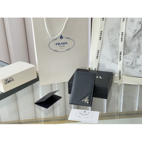 Wholesale Prada AAA Quality Card Case In Navy #1248773 $72.00 USD, Wholesale Quality Replica Prada AAA+ Quality Wallets