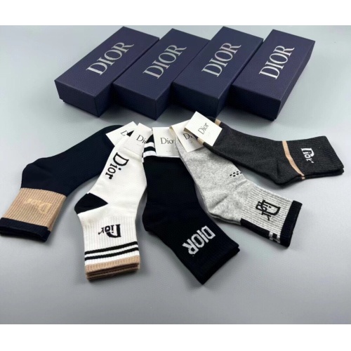 Replica Christian Dior Socks For Men #1249010 $27.00 USD for Wholesale