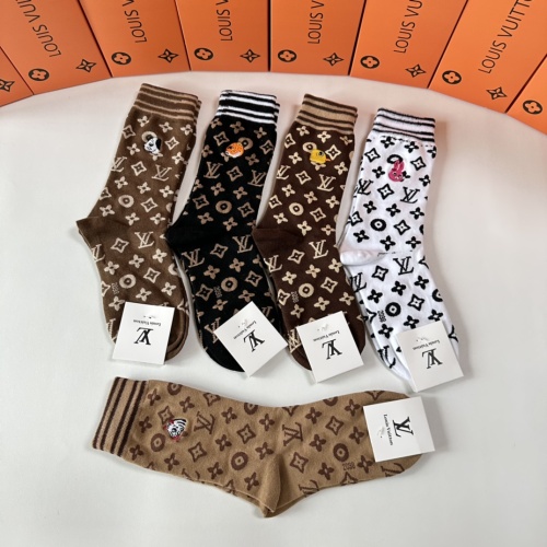 Replica Louis Vuitton LV Socks #1249014 $29.00 USD for Wholesale