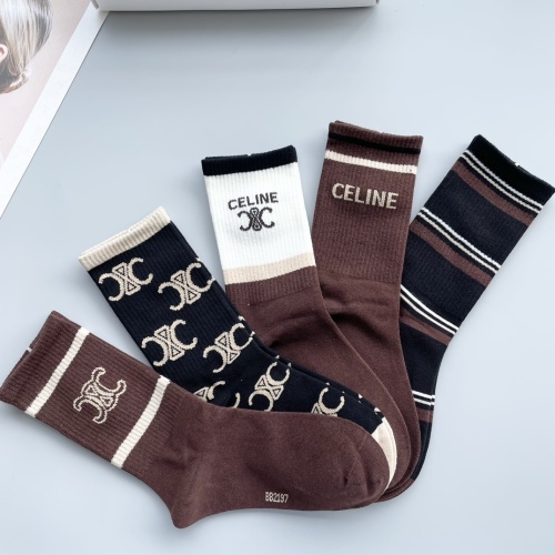 Replica Celine Socks #1249023 $29.00 USD for Wholesale