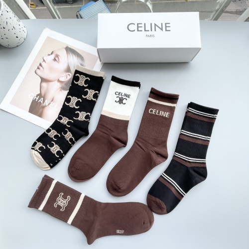 Replica Celine Socks #1249023 $29.00 USD for Wholesale