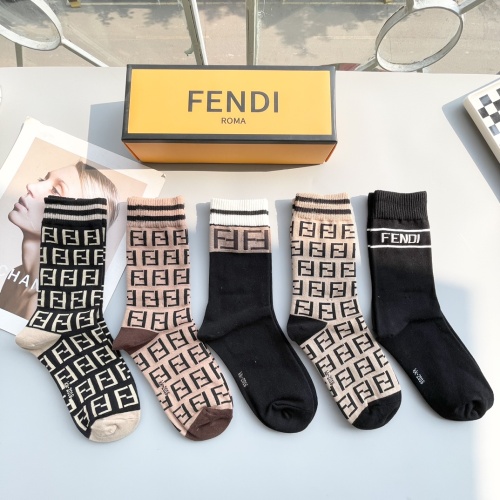 Replica Fendi Socks #1249024 $29.00 USD for Wholesale