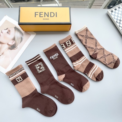 Replica Fendi Socks #1249025 $29.00 USD for Wholesale