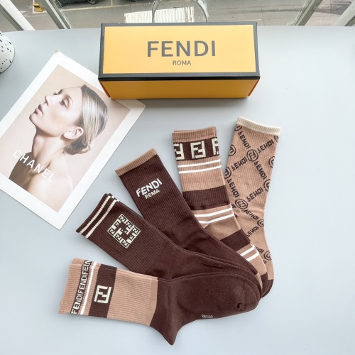 Replica Fendi Socks #1249025 $29.00 USD for Wholesale